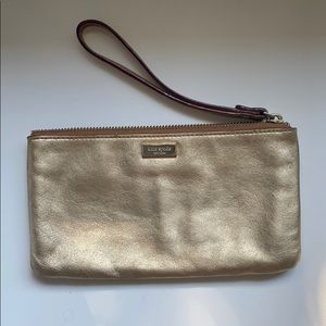 Gold Kate Spade Wristlet